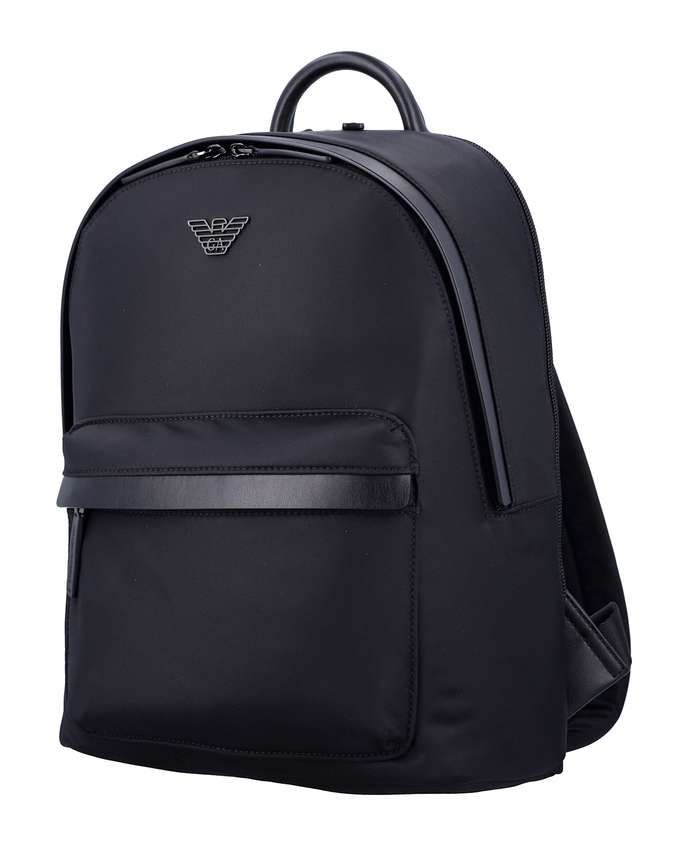 Emporio Armani Asv Recycled Nylon Backpack - BLACK