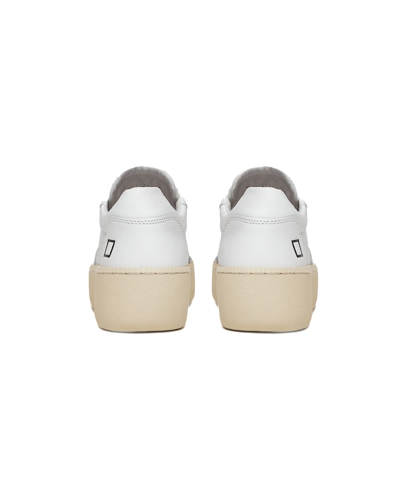 D.A.T.E. Step Calf Women's Leather Sneaker - WHITE