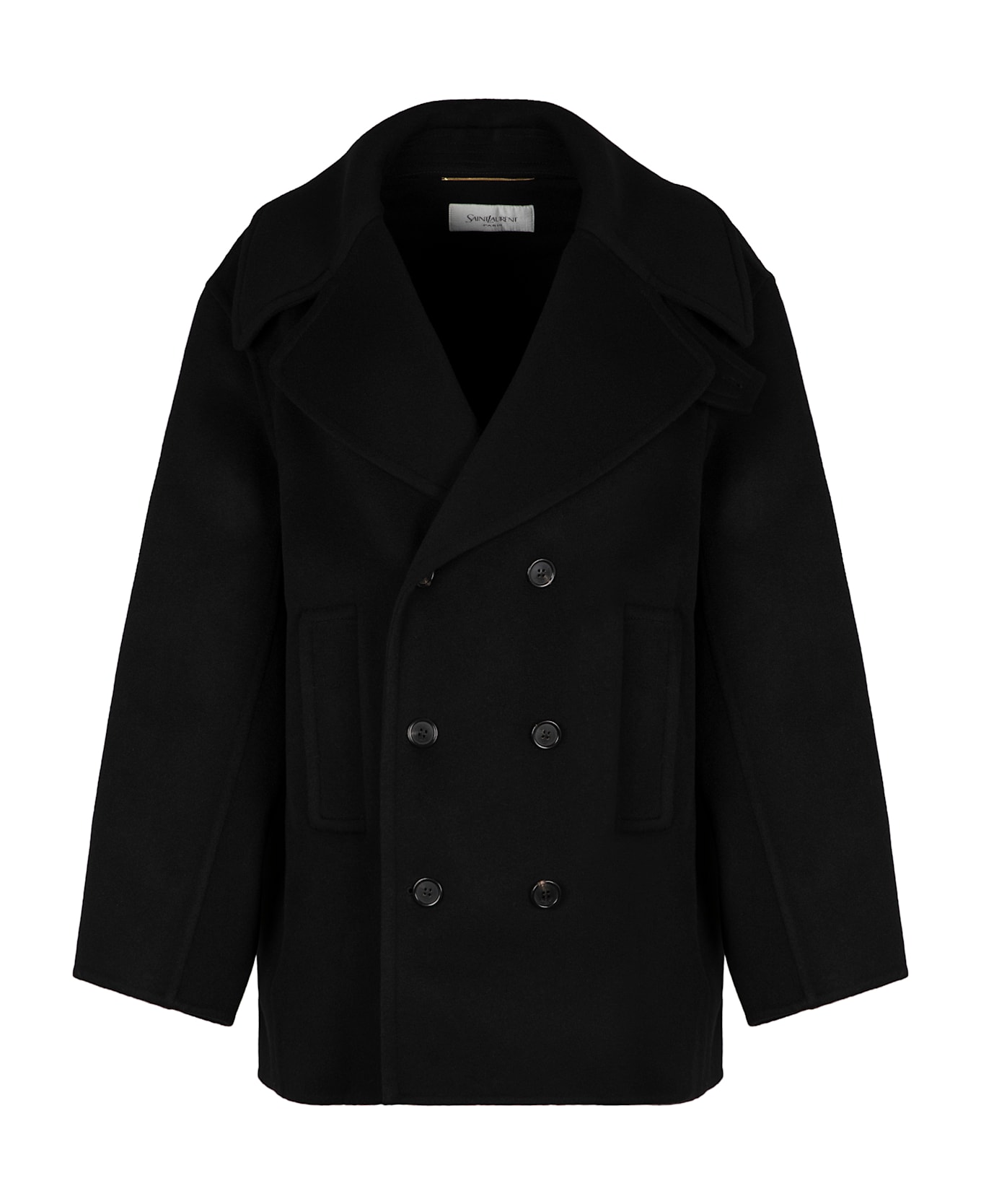 Saint Laurent Virgin Wool Double-breasted Peacoat