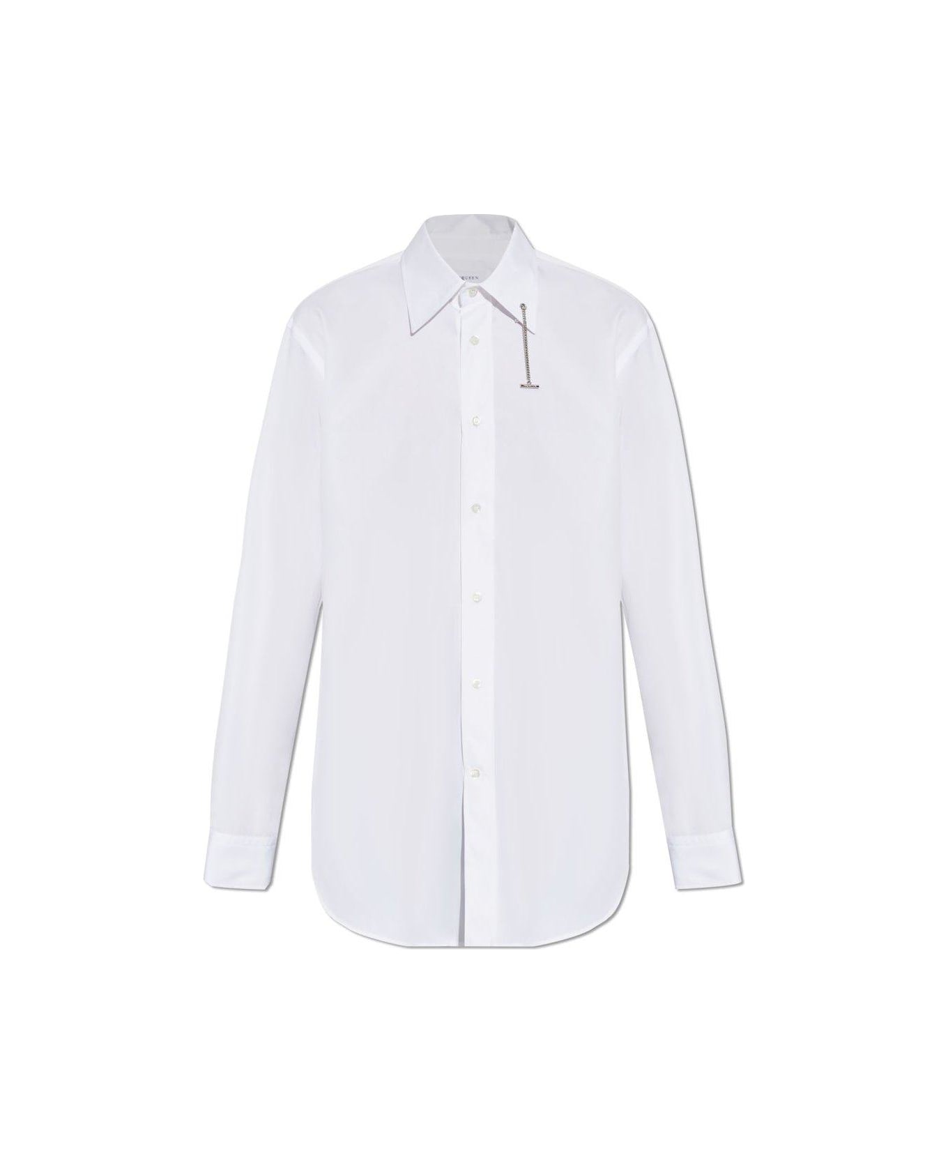 Alexander McQueen Cross-bar Chain Shirt - OPTICALWHITE