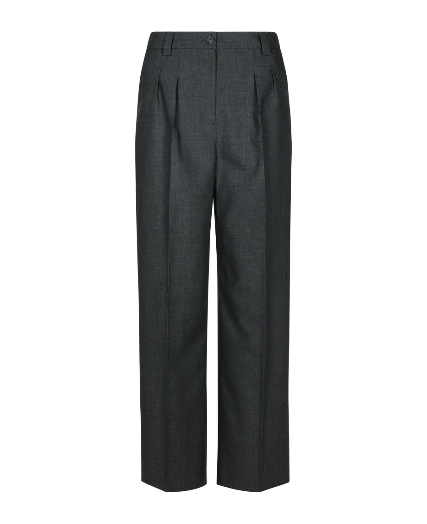 A.P.C. 'tressie' Grey Virgin Wool Pants - Grey