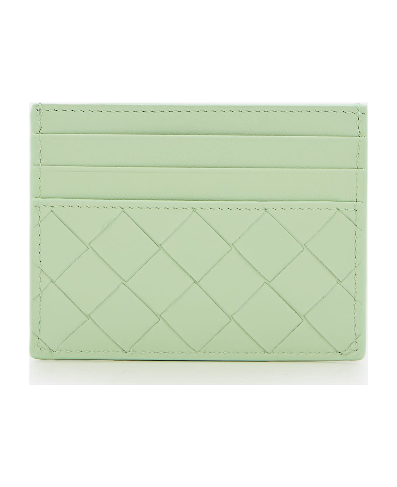 bottega Mini Veneta Leather Card-holder - Green