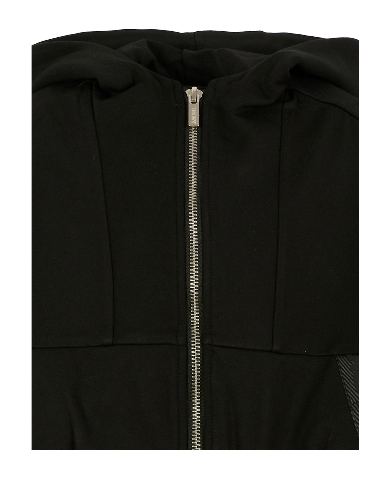 DKNY Black Sweatshirt For Girl With Logo - Black