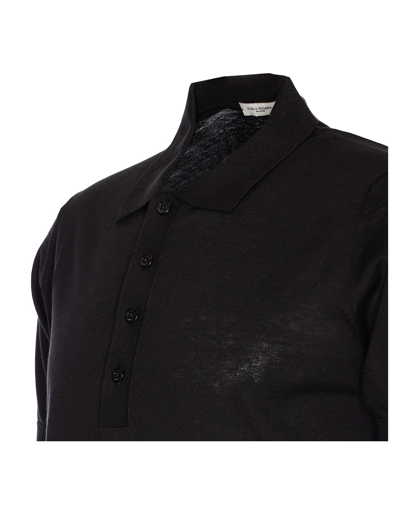 Paolo Pecora Knit Polo - Black