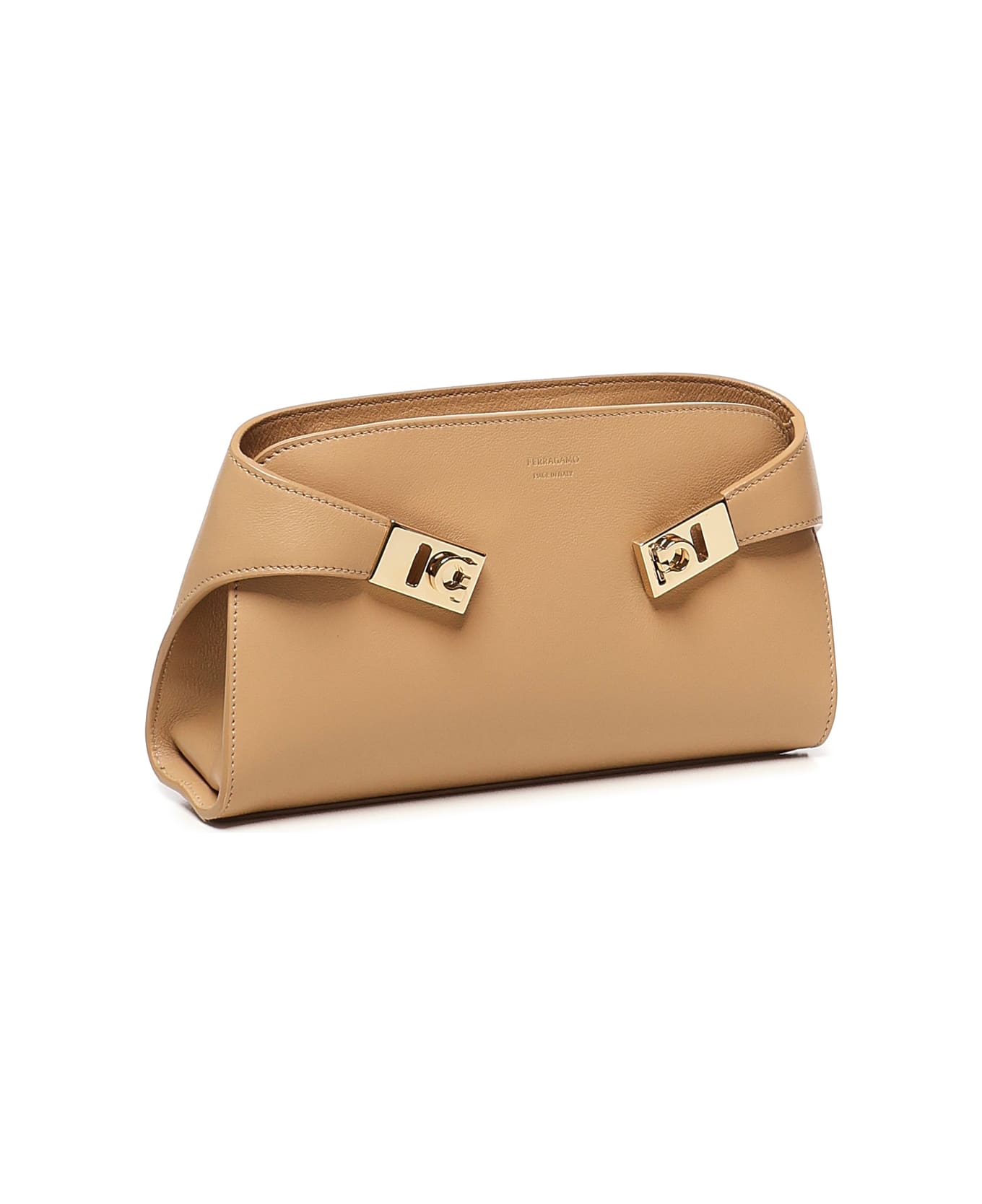 Ferragamo Mini Hug Shoulder Bag - Beige