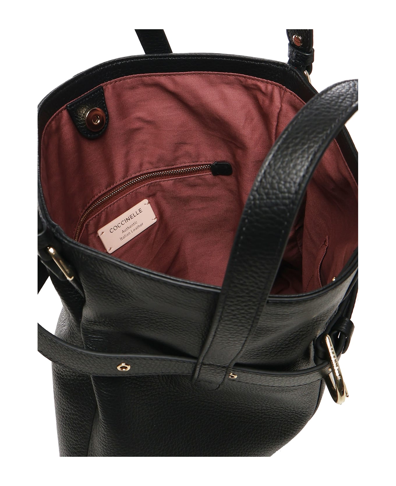 Coccinelle Bucket Bag With Buckle - Black