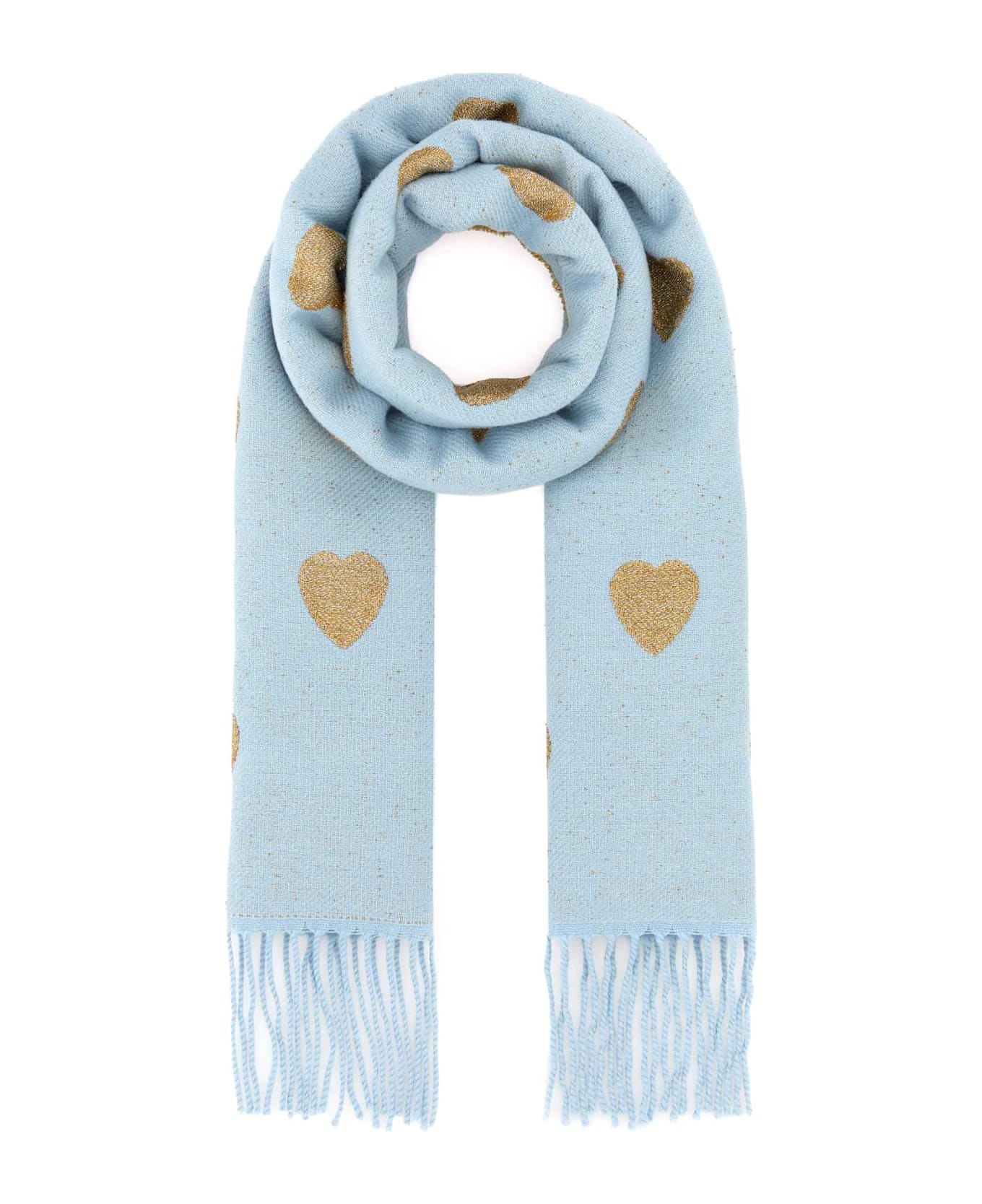 Valentino Garavani Embroidered Wool Blend Scarf - CELESTEOROORO