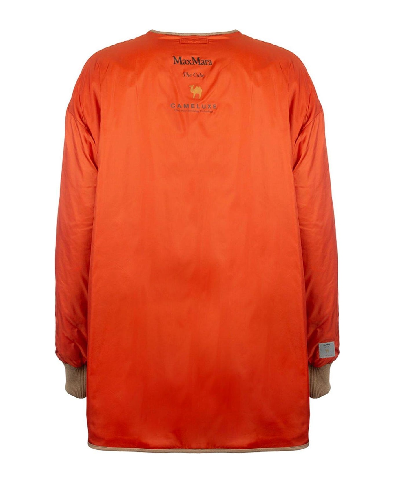 
S Max Mara Max Mara The Cube Button-up Crewneck Reversible Jacket - BEIGE