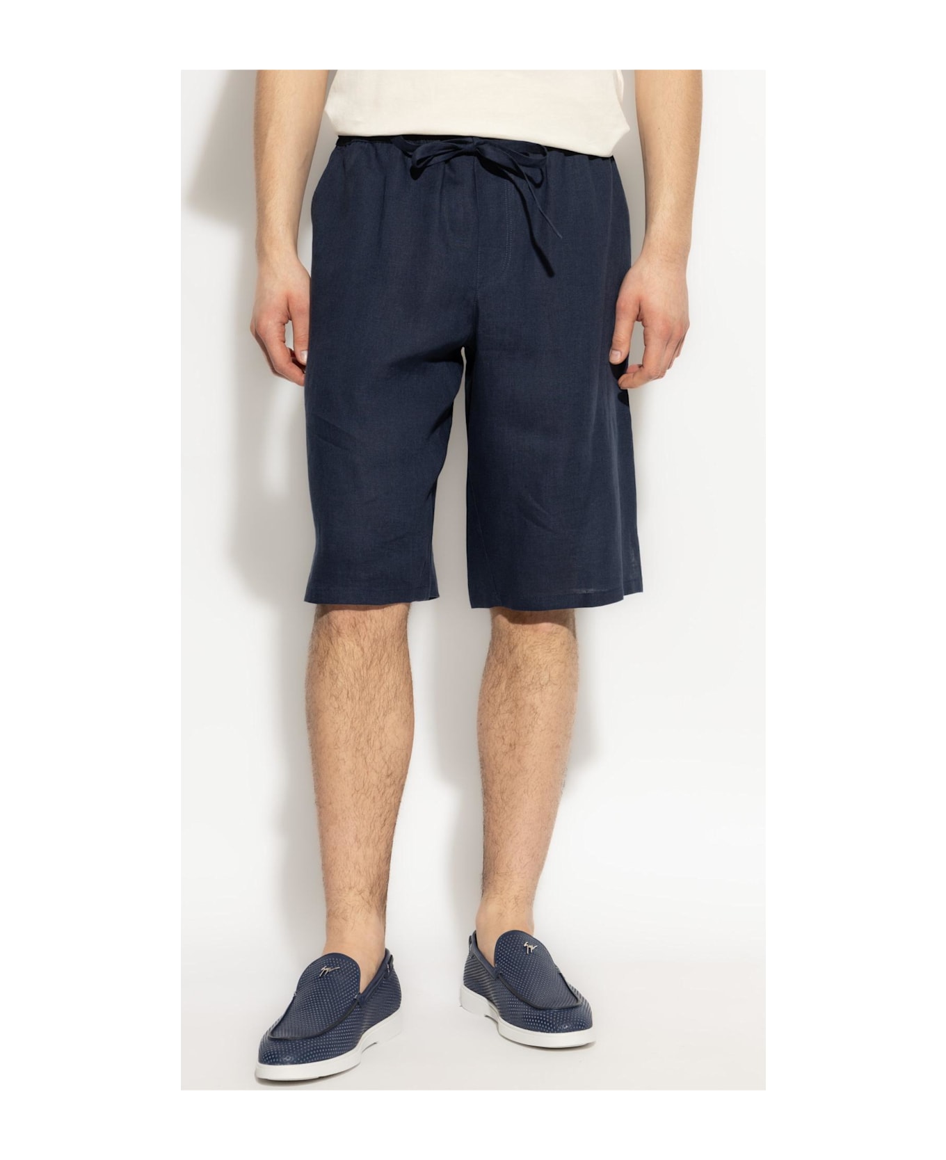 Dolce & Gabbana Linen Shorts - Blue