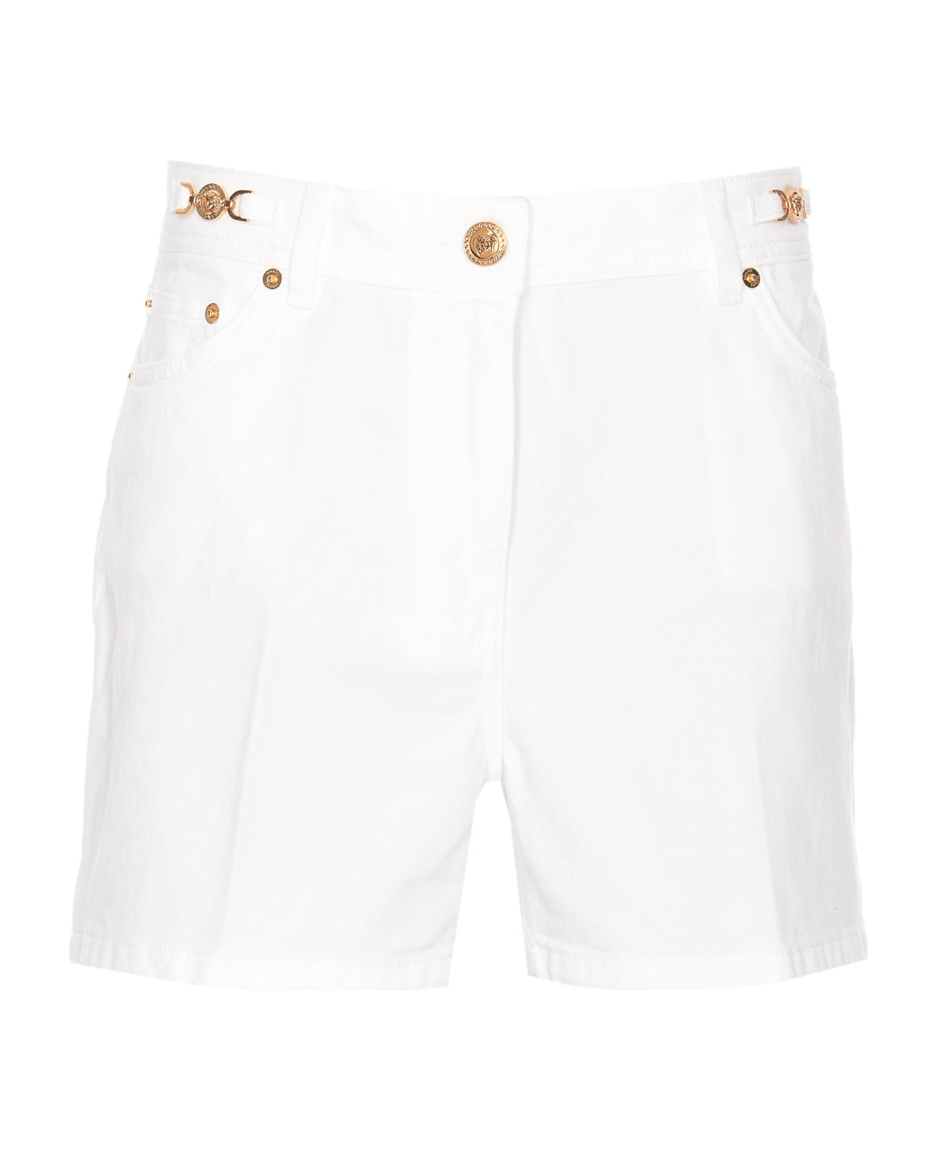 Versace Barocco Print Shorts - White