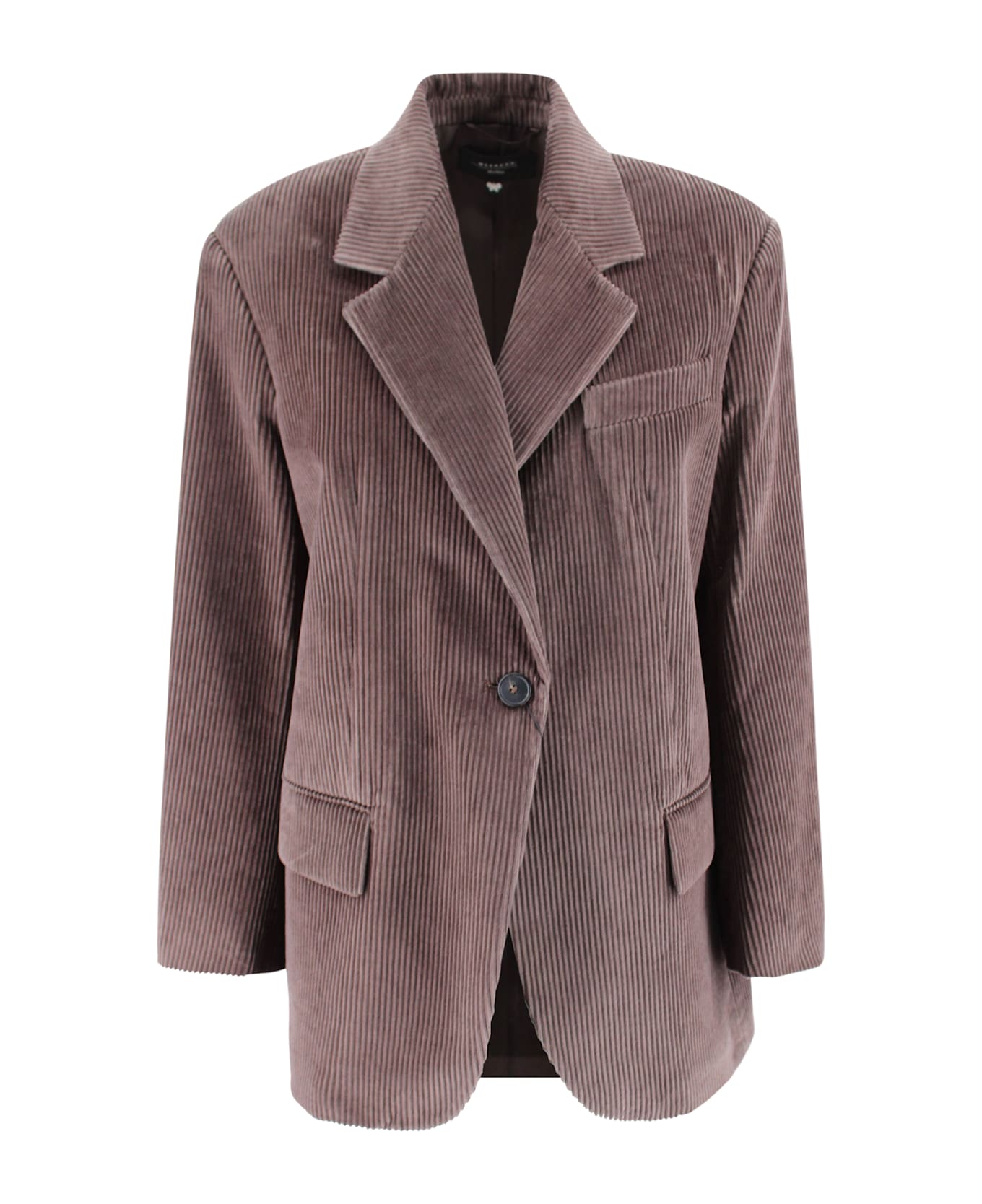 Weekend Max Mara Single-breasted Velvet Blazer - Cioccolato