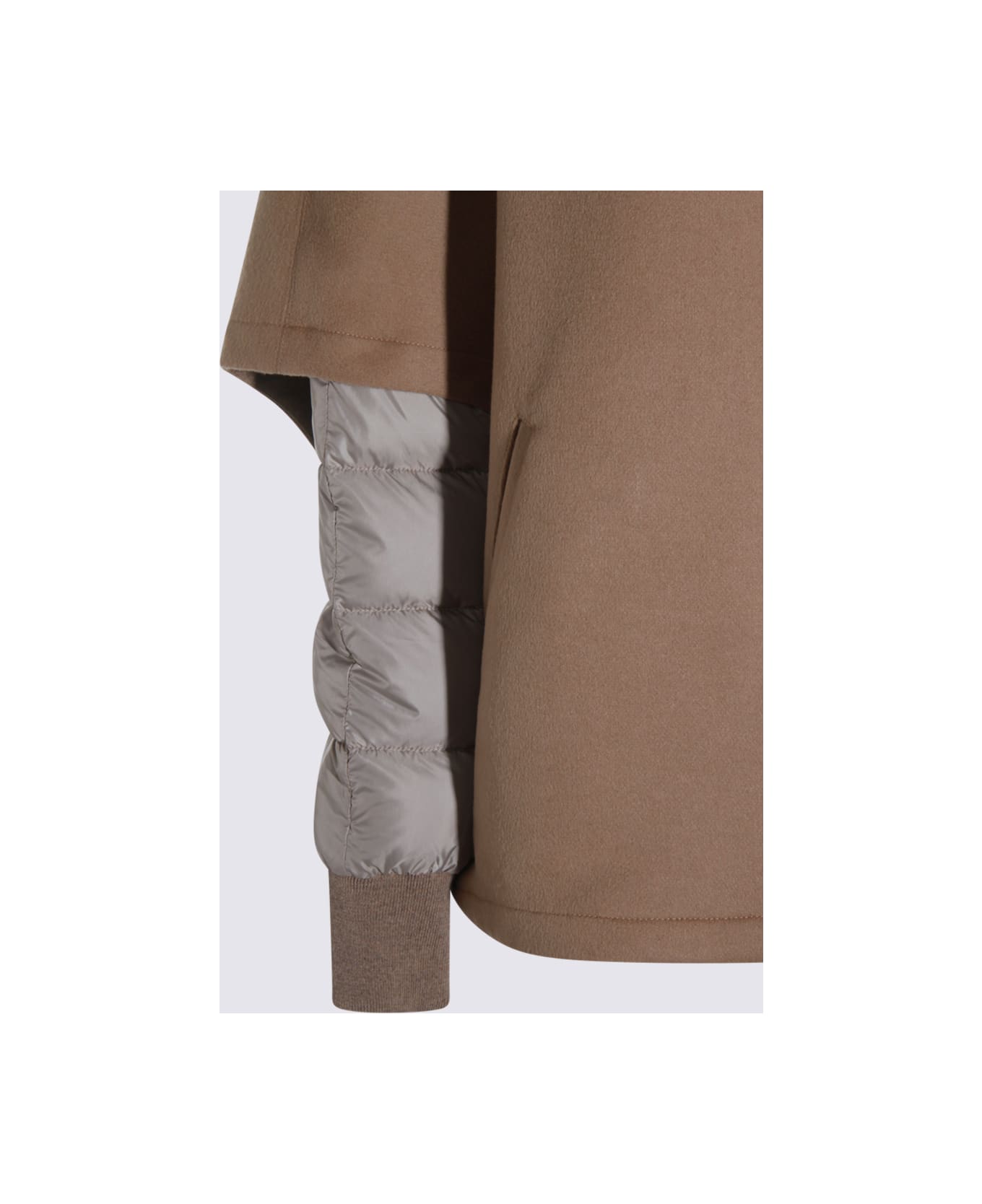 Moorer Beige Wool Down Jacket - Brown
