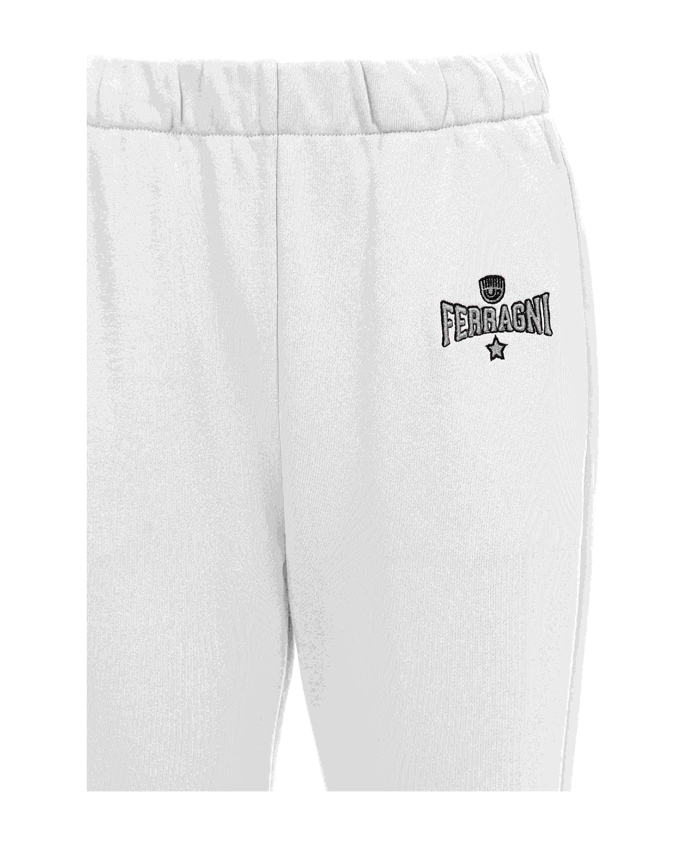 Chiara Ferragni White Casual Trousers - White