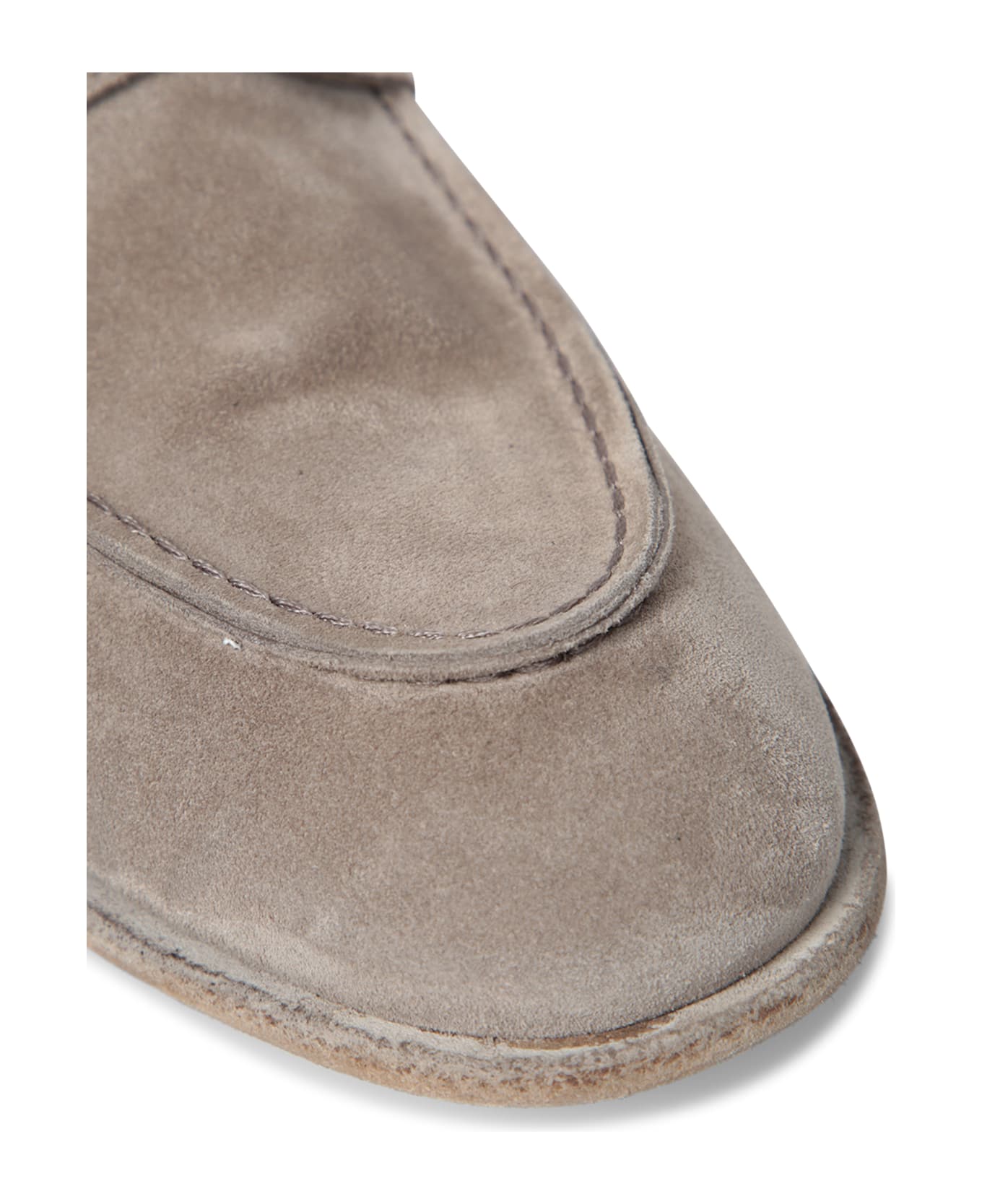 Officine Creative Solitude Suede Beige Loafer - Beige