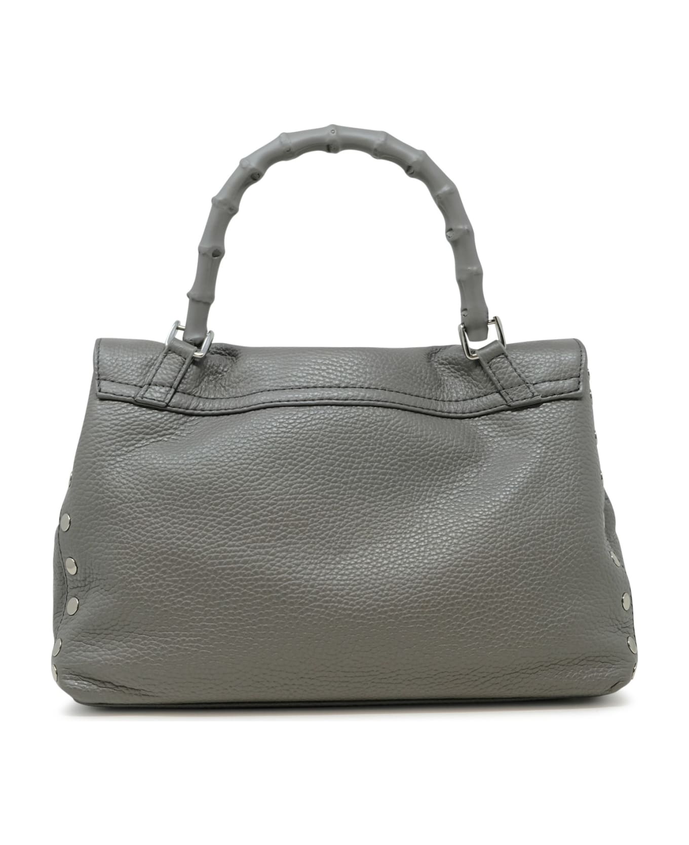Zanellato 068010-0950000-z0130 Grey Montebianco Postina Daily S Bamboo Leather Handbag - GREY
