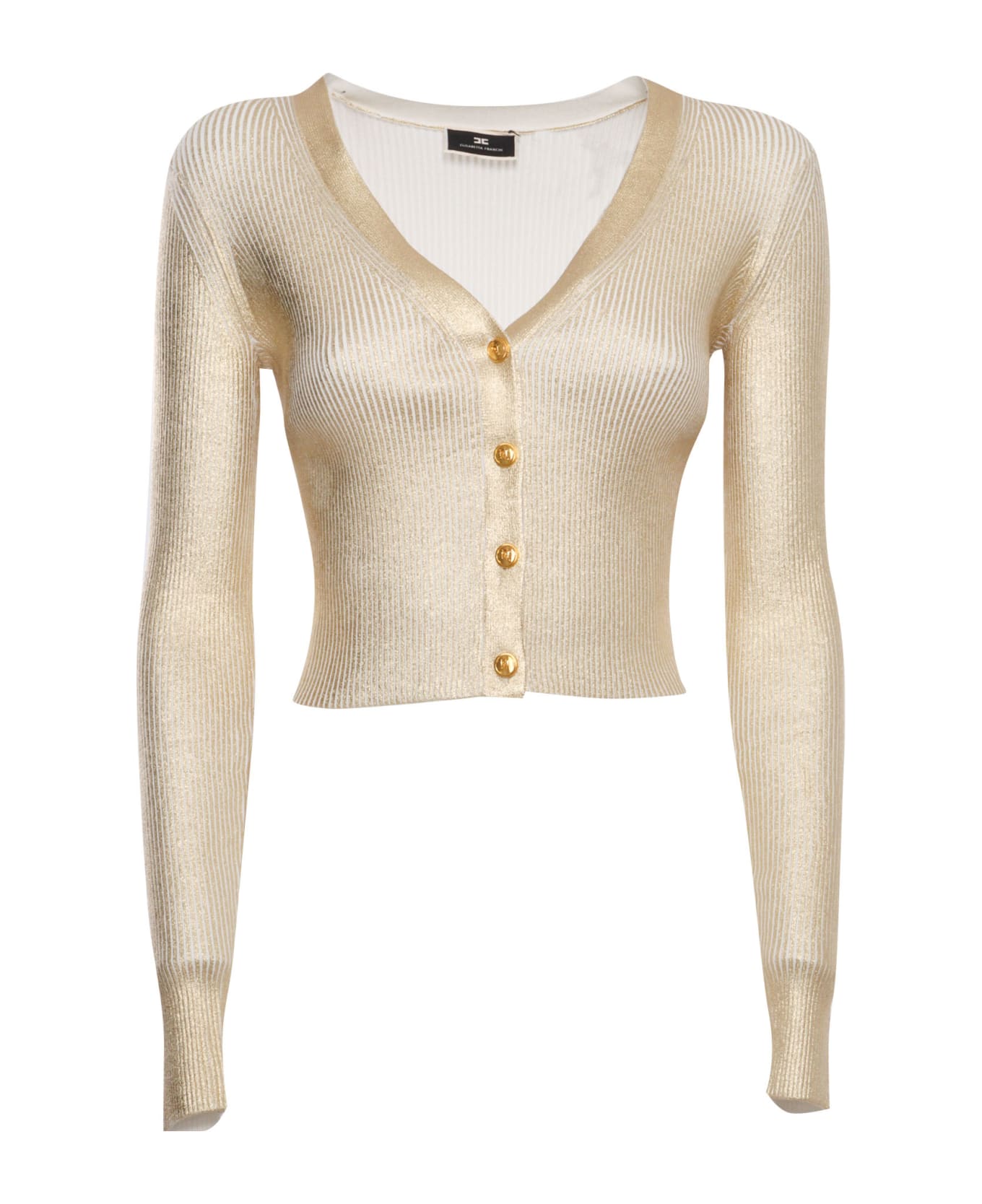 Elisabetta Franchi Gold Tricot Sweater - GOLD