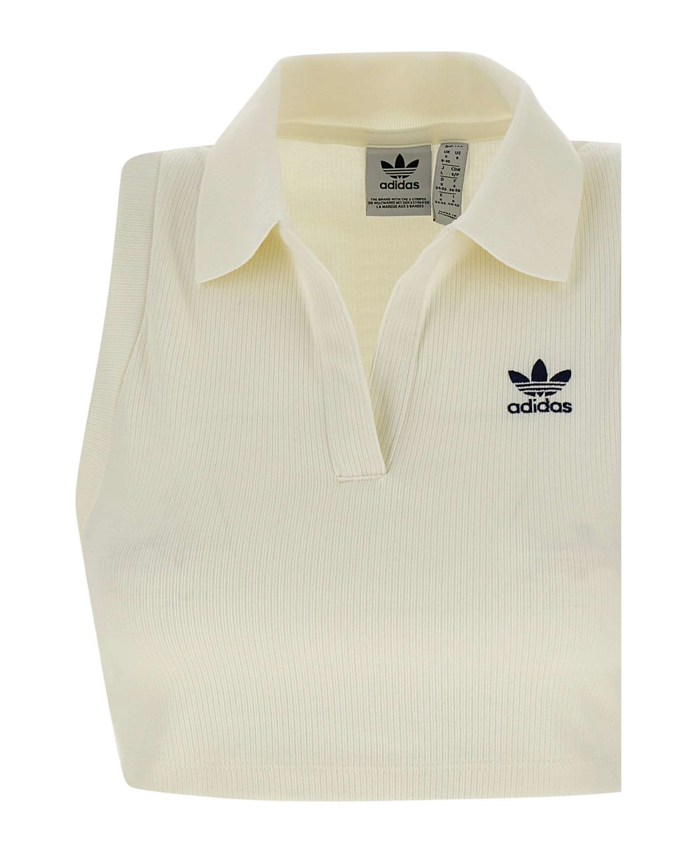 Adidas Cotton And Viscose Top - WHITE トップス
