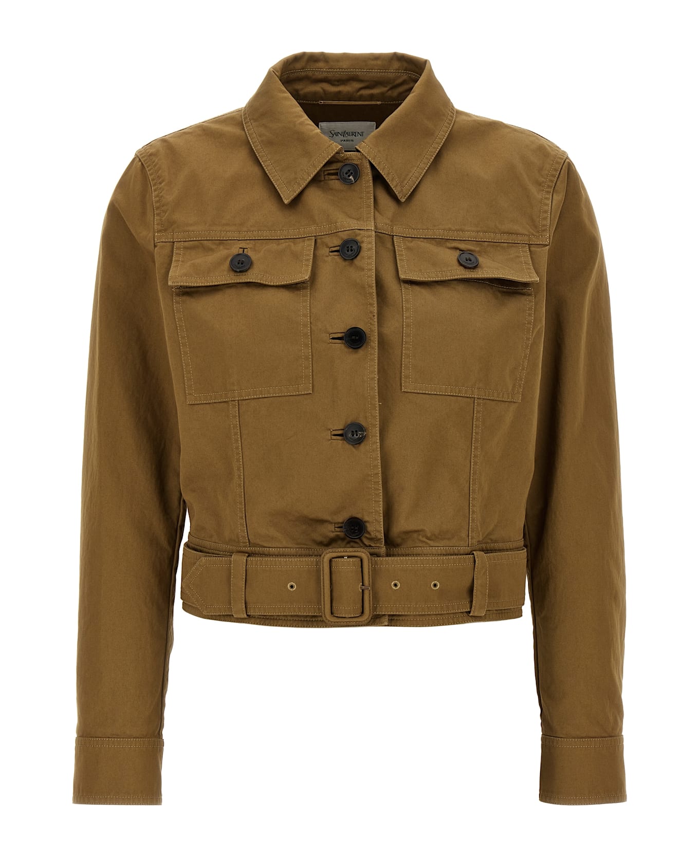 Saint Laurent Canvas Jacket - Brown