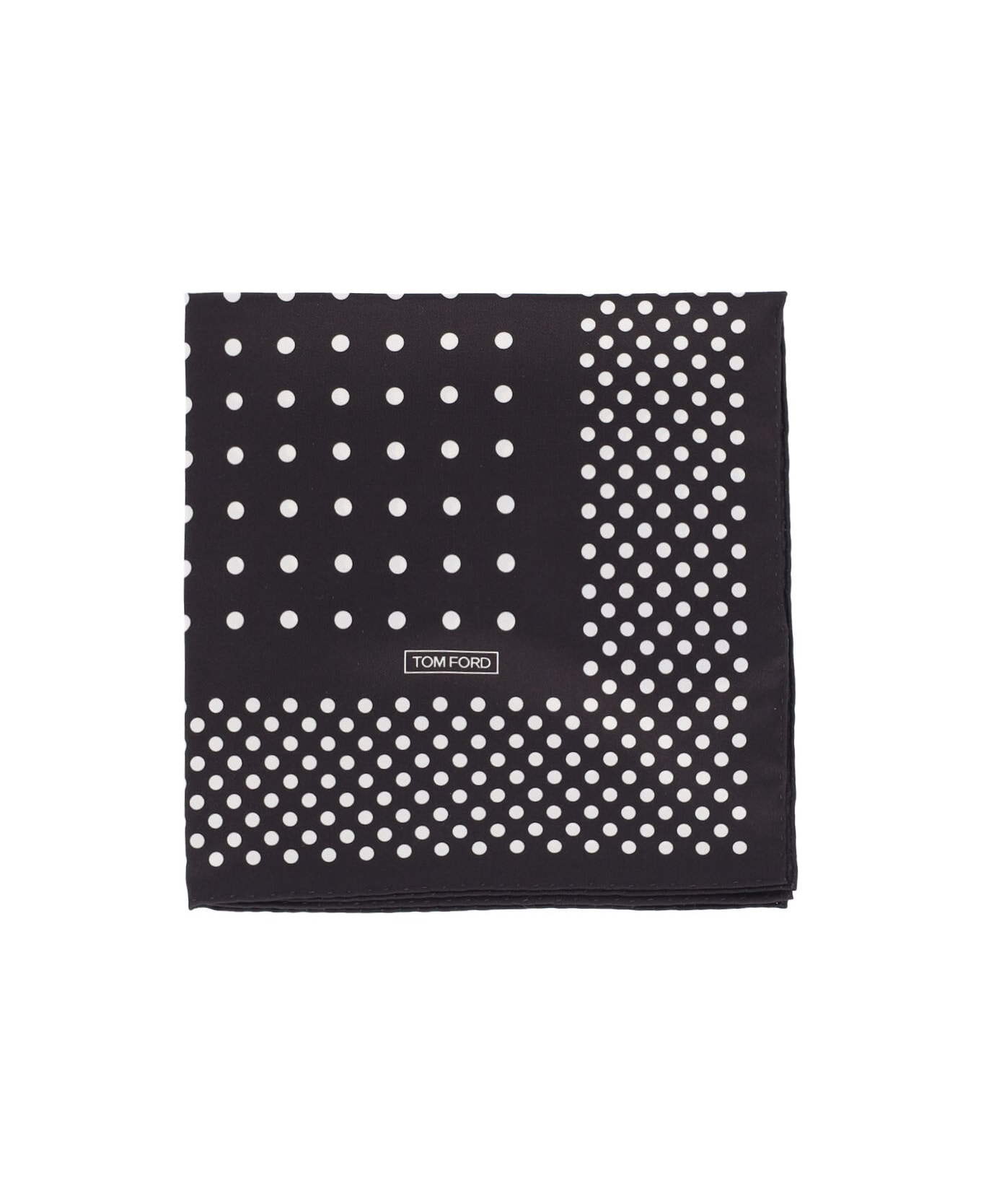 Tom Ford Polka Dot Silk Scarf - Brown