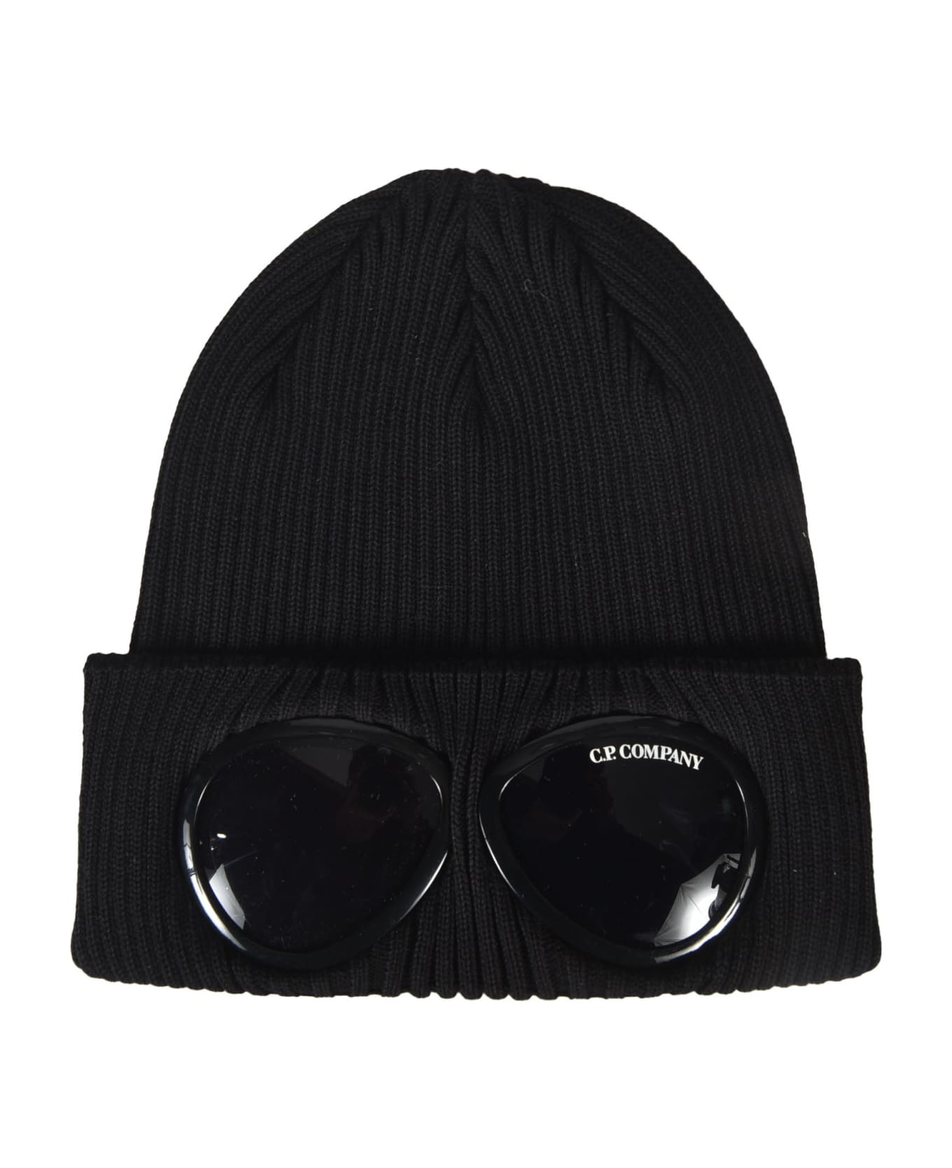 C.P. Company Goggles Knit Beanie - Black
