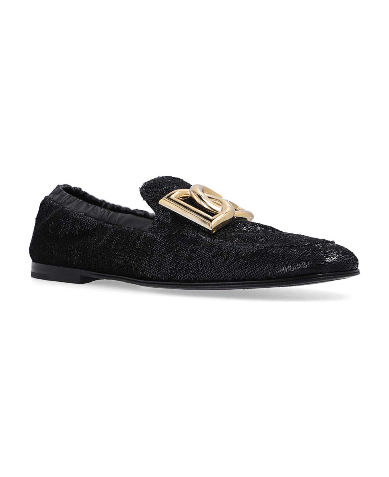 Dolce & Gabbana Ariosto Paillettes Loafers - Black ローファー＆デッキシューズ