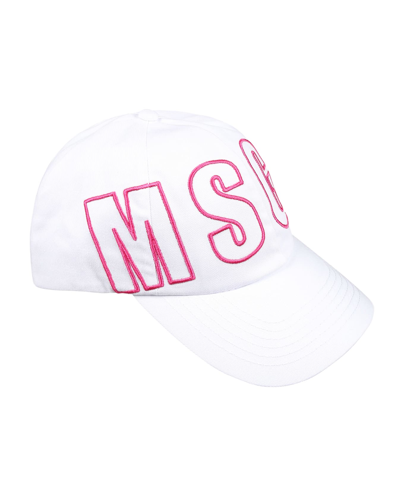 MSGM White Hat Ofr Girl With Logo - White