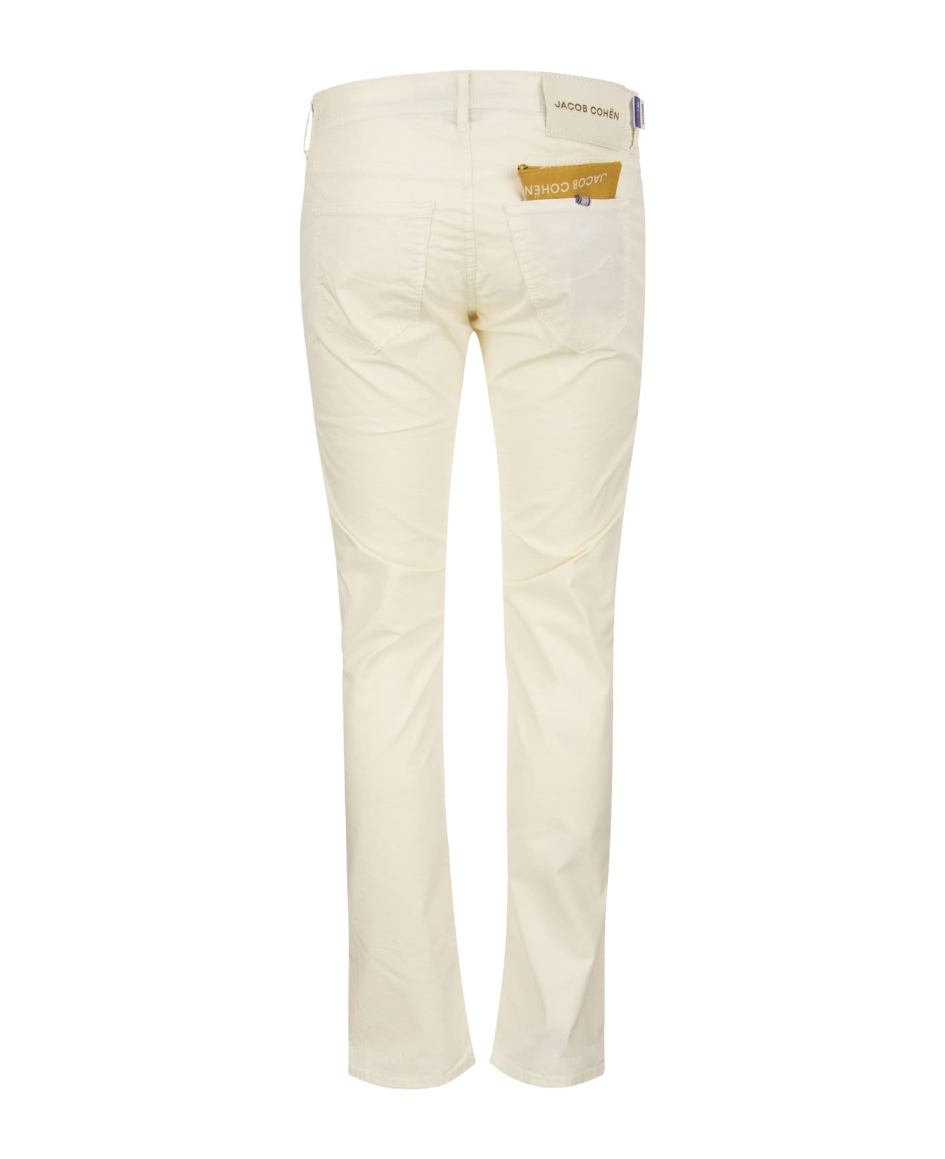 Jacob Cohen Five-pocket Jeans Trousers - Cream ボトムス