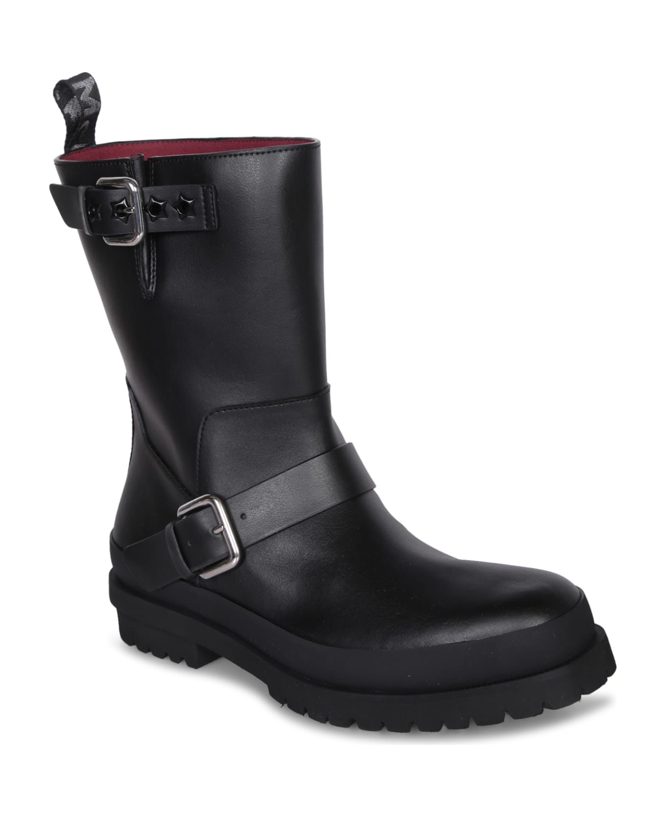Stella McCartney Trace Buckle-strap Biker Boots - Black