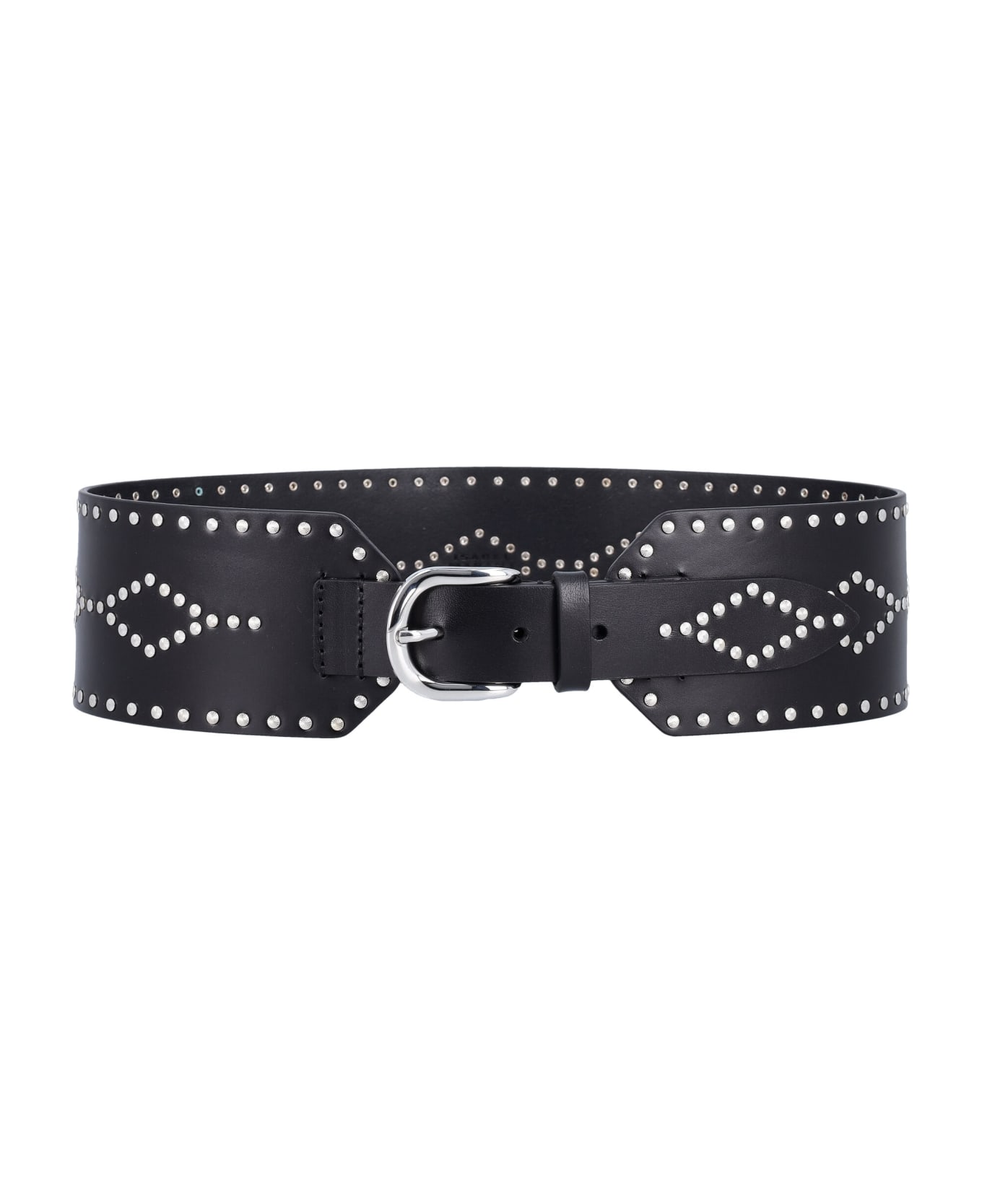 Isabel Marant Lucie Studs Belt - BLACK SILVER