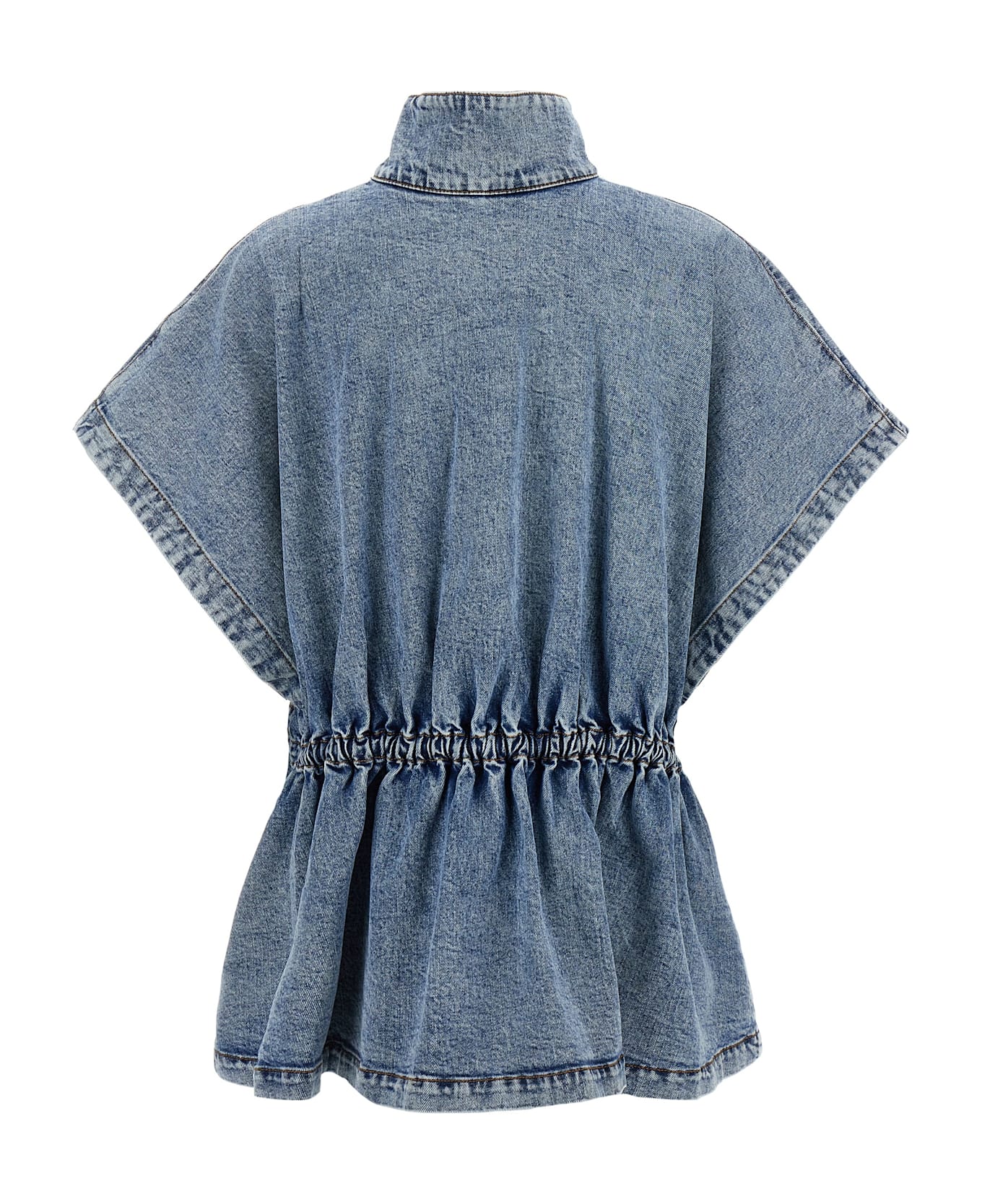 Fabiana Filippi Denim Cape - Light Blue