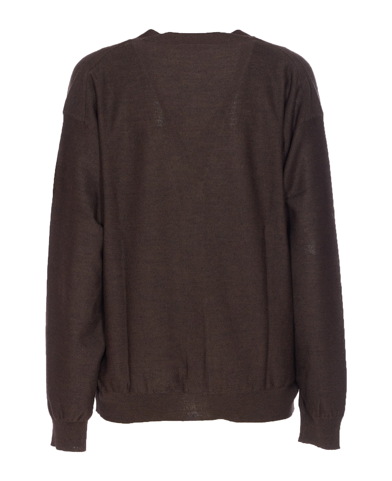 Lemaire Relaxed Twisted Cardigan - DARK CACAO