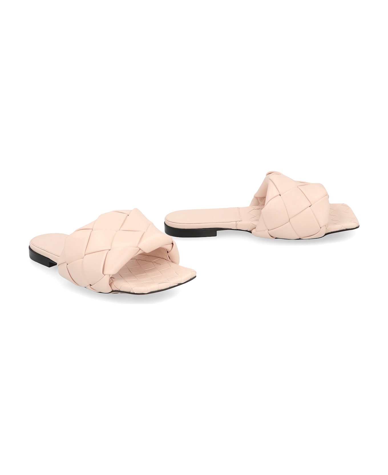 Bottega Veneta The Lido Leather Flat Sandals - Pink