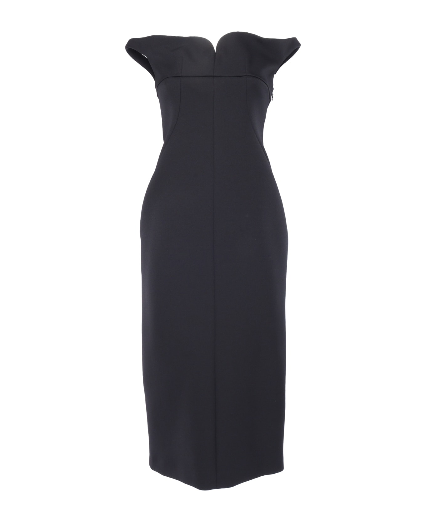 Philosophy di Lorenzo Serafini Black Midi Dress - BLACK