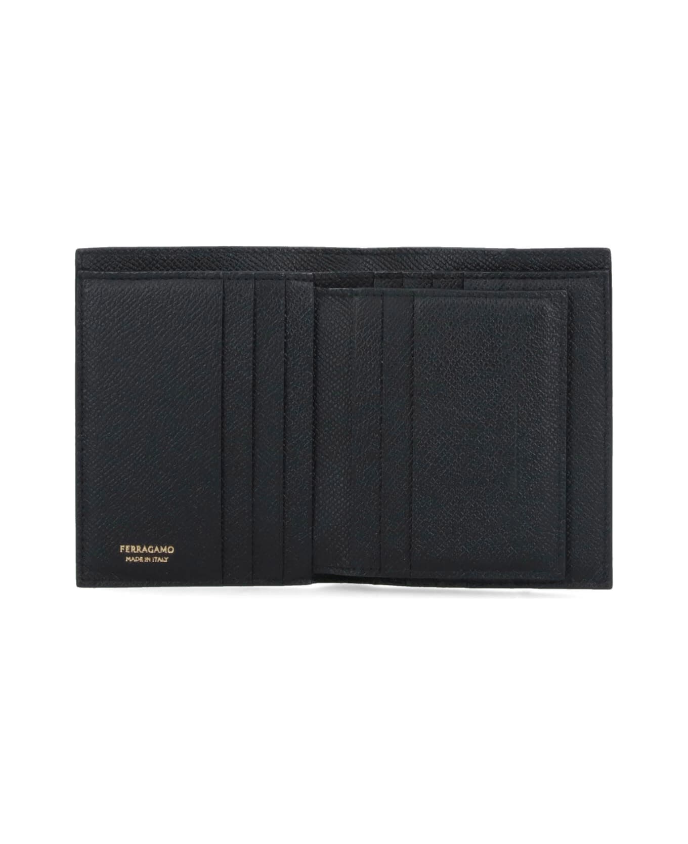 Ferragamo Compact Wallet "gancini" - Black  
