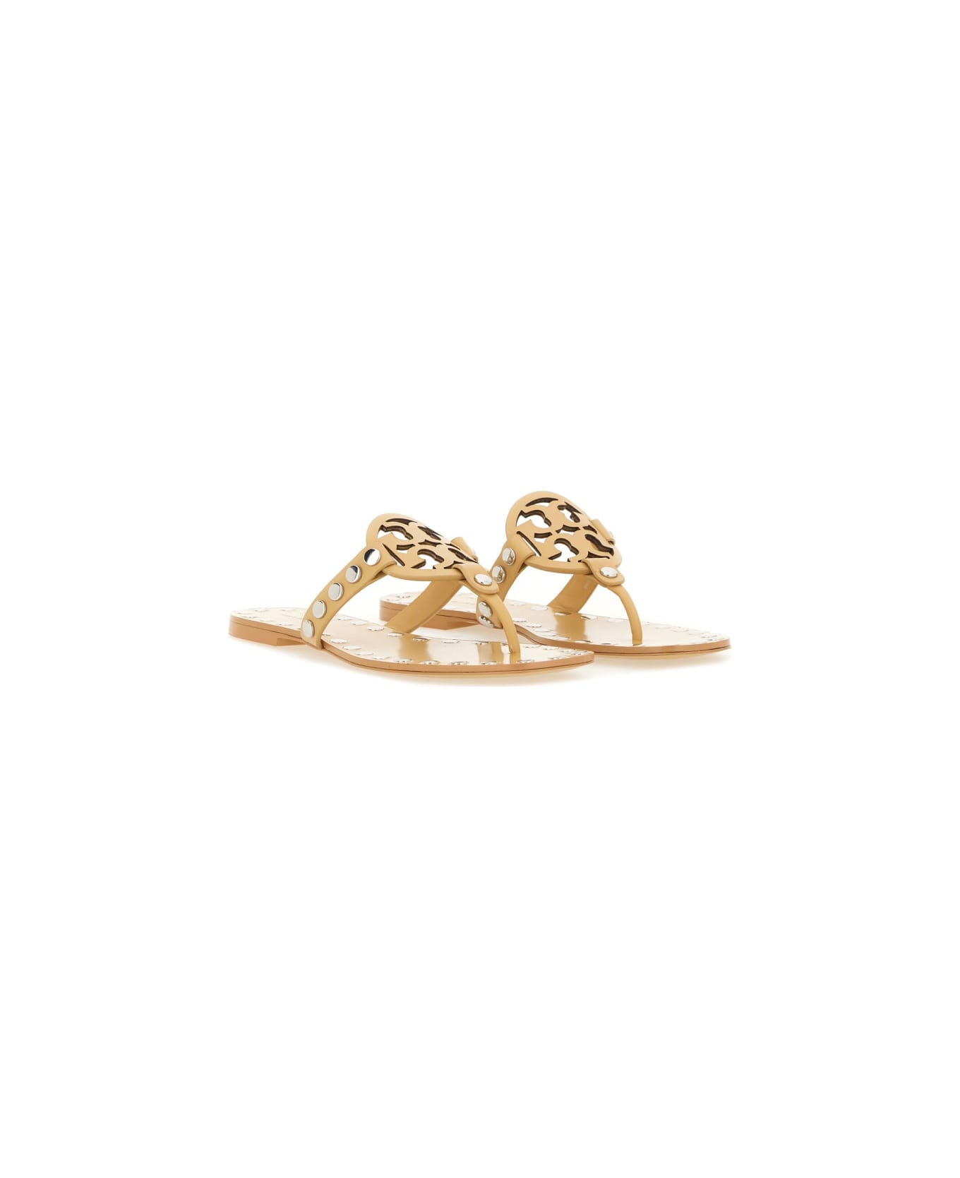 Tory Burch Studded "miller" Sandal - BEIGE