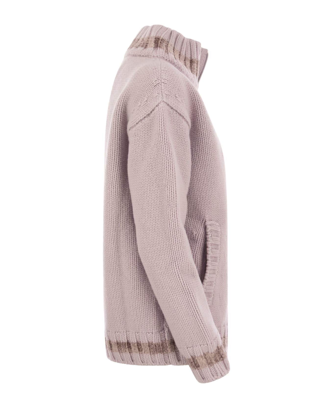 Herno Pure Wool Knit Cardigan - Pink