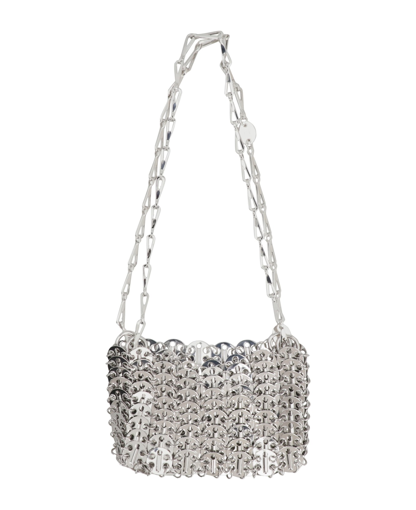 Paco Rabanne Silver Iconic 1969 Nano Bag - Silver クラッチバッグ