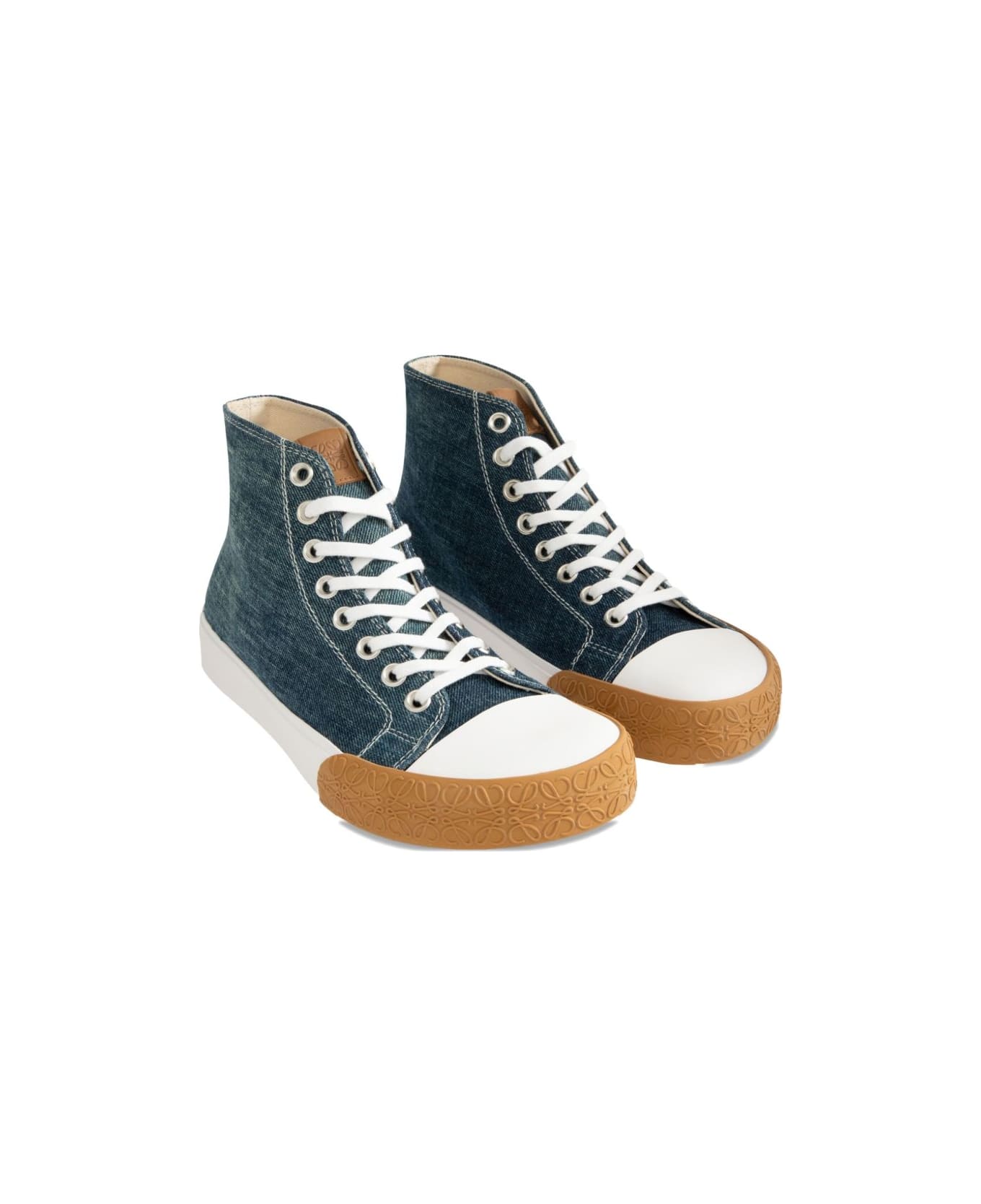 Loewe Bloc Denim Sneakers - Clear Blue