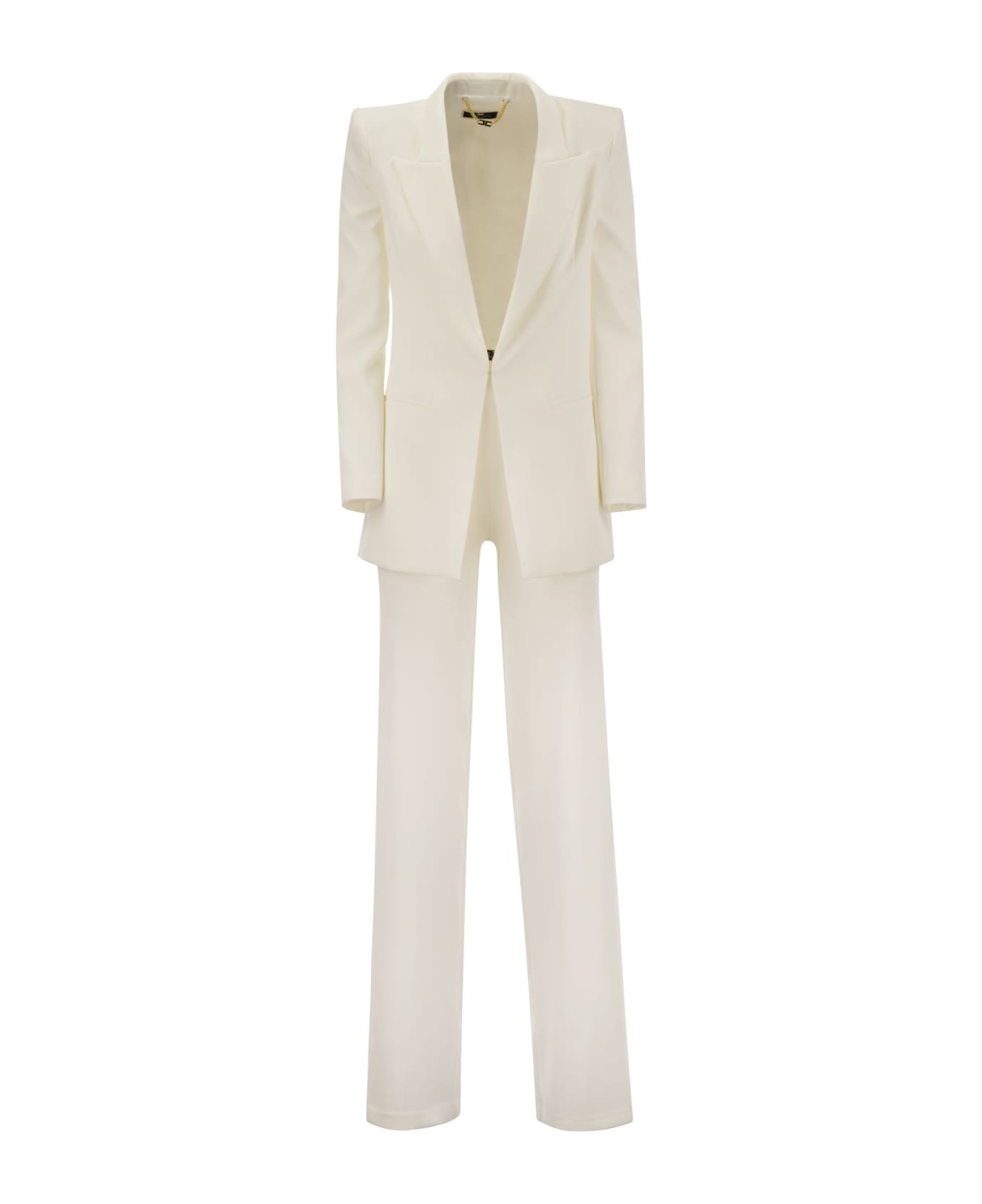 Elisabetta Franchi Elegant White Suit - White