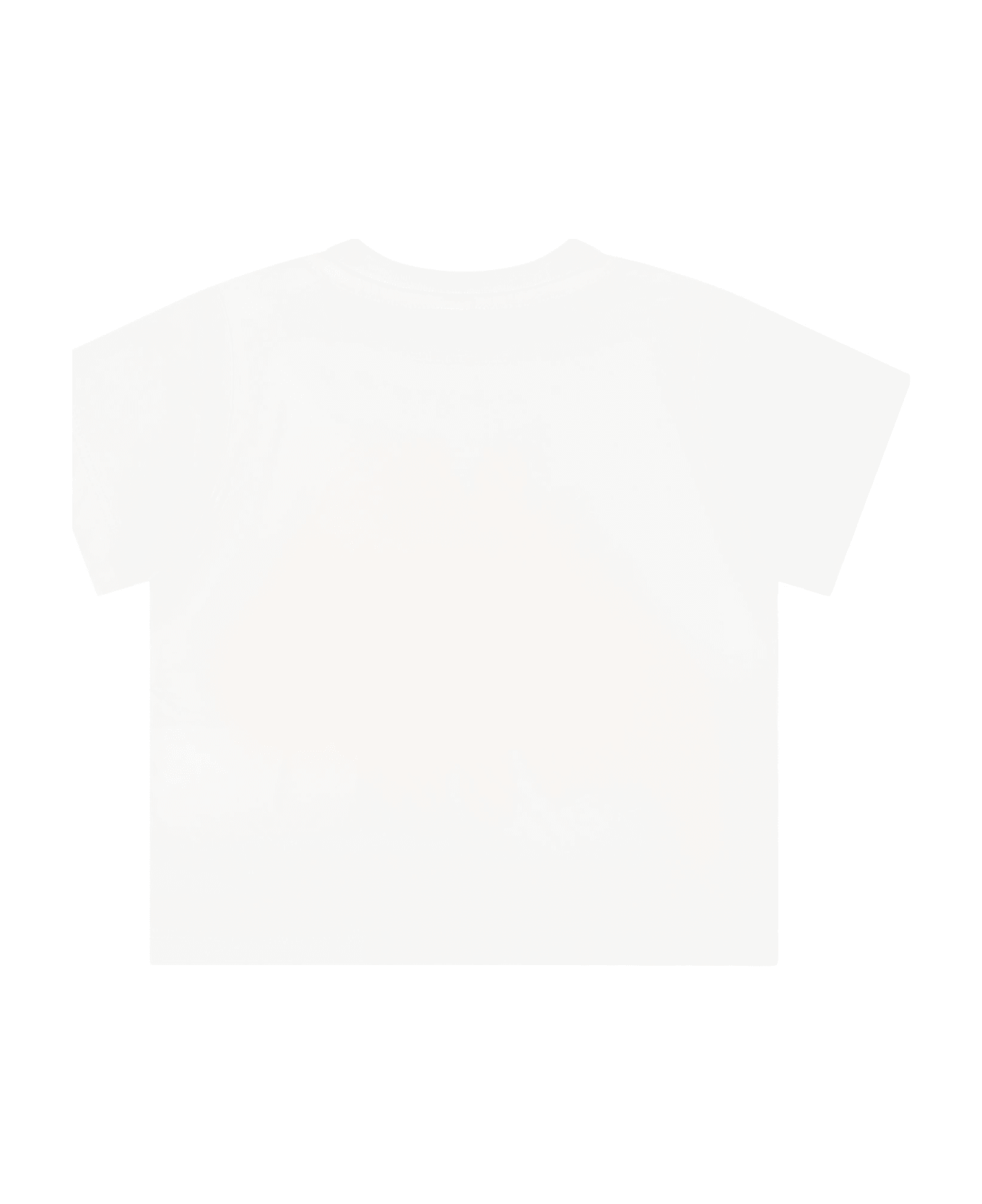 Stella McCartney White T-shirt For Baby Girl With Sun - Ivory Tシャツ＆ポロシャツ