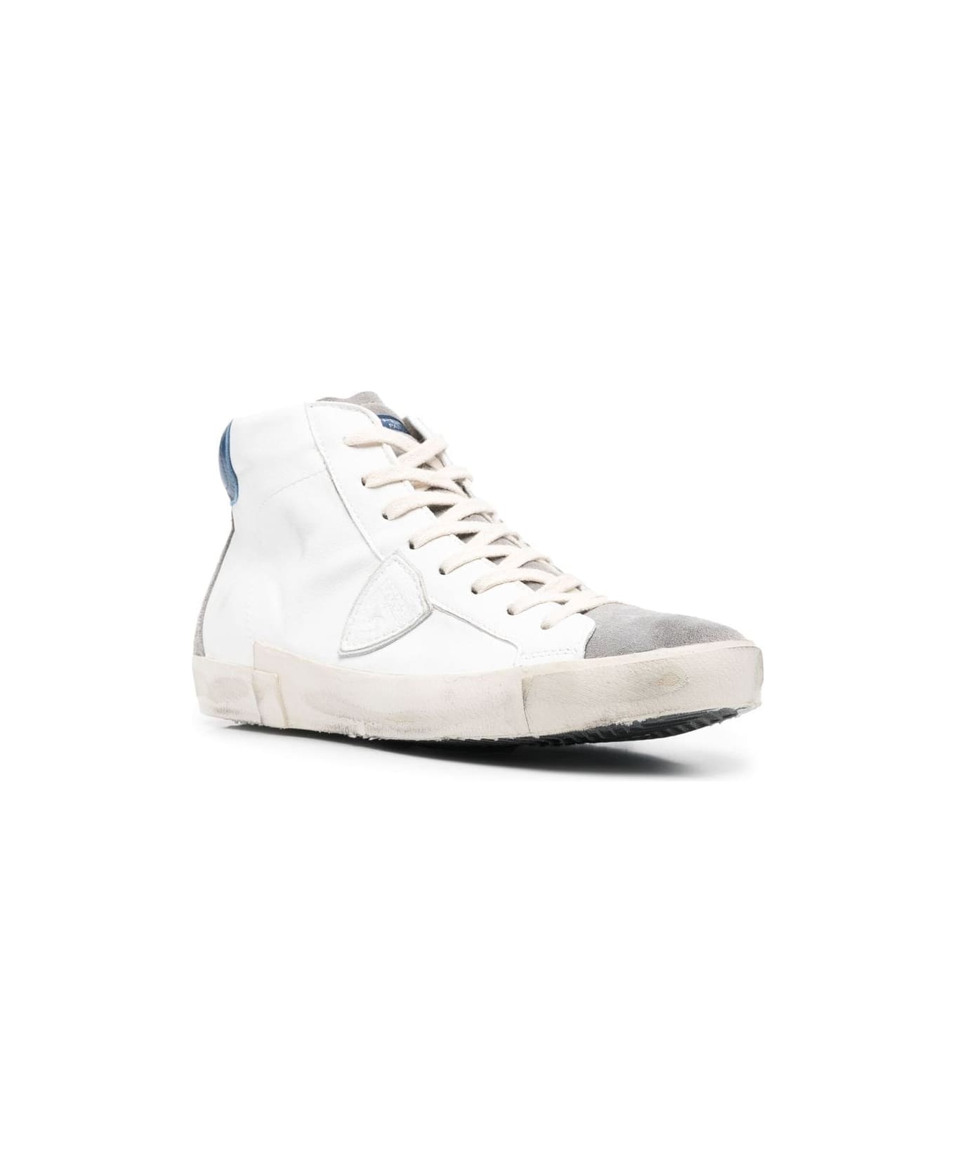 Philippe Model Prsx High Man Sneakers - Vintage Mixage Blanc Gris