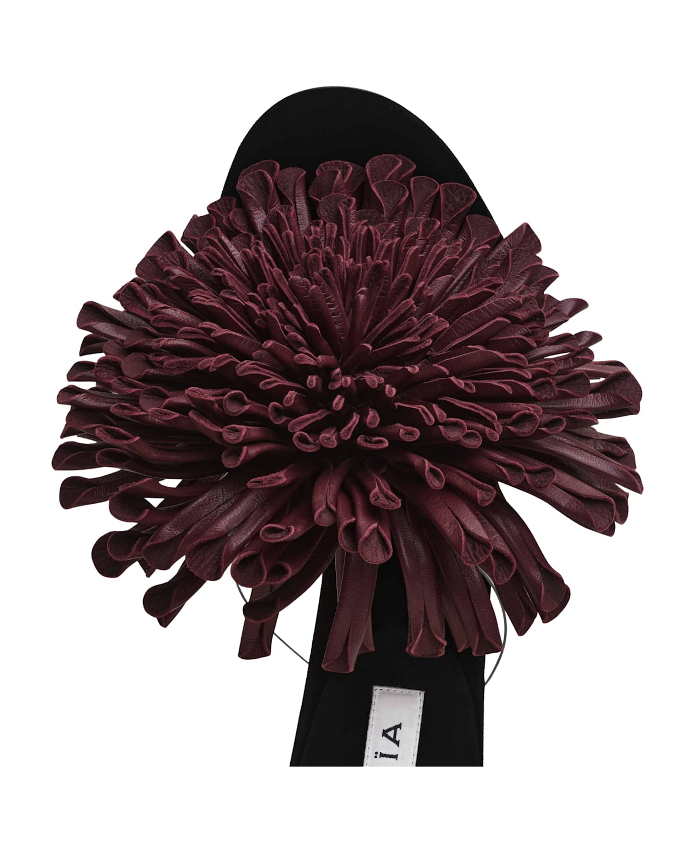 Alaia Asymmetrical Sandal - Bordeaux