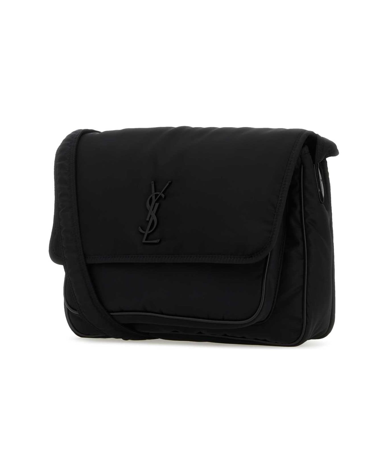 Saint Laurent Black Nylon Niki Crossbody Bag - NERONERO