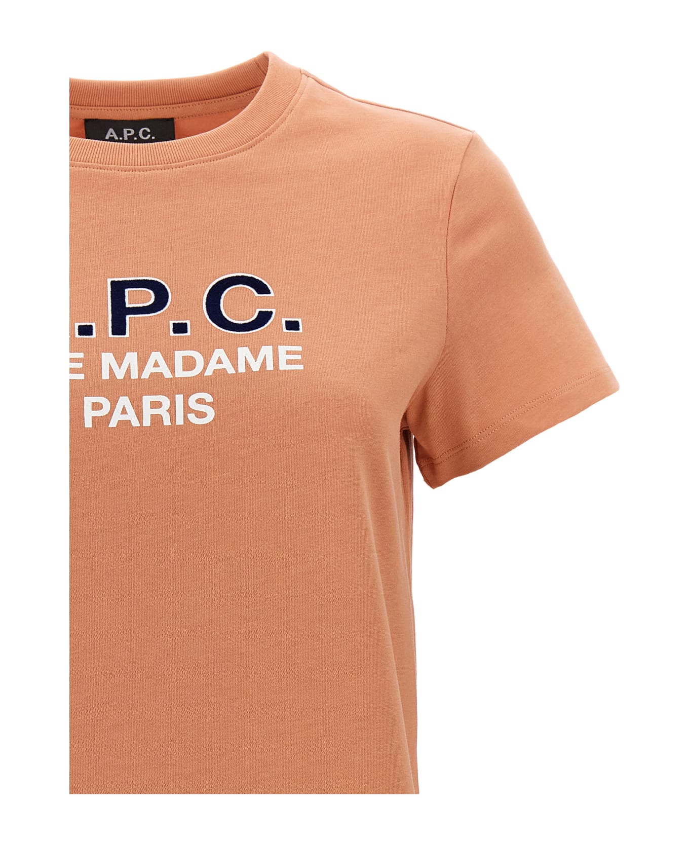 A.P.C. Madame Apc Logo T-shirt - Fad Rose Poudre Tシャツ