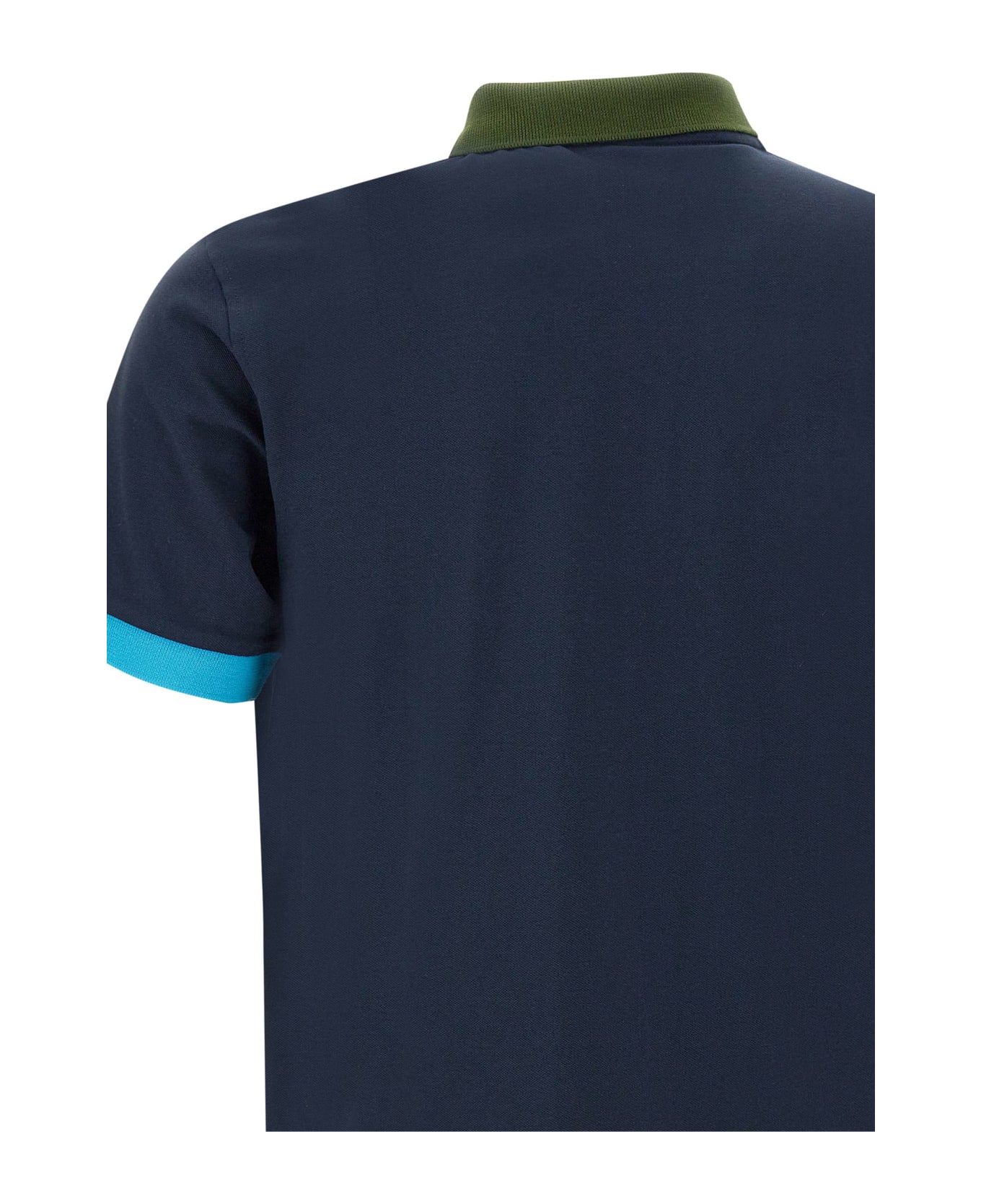 Sun 68 "3-colors" Cotton Polo Shirt - BLUE ポロシャツ