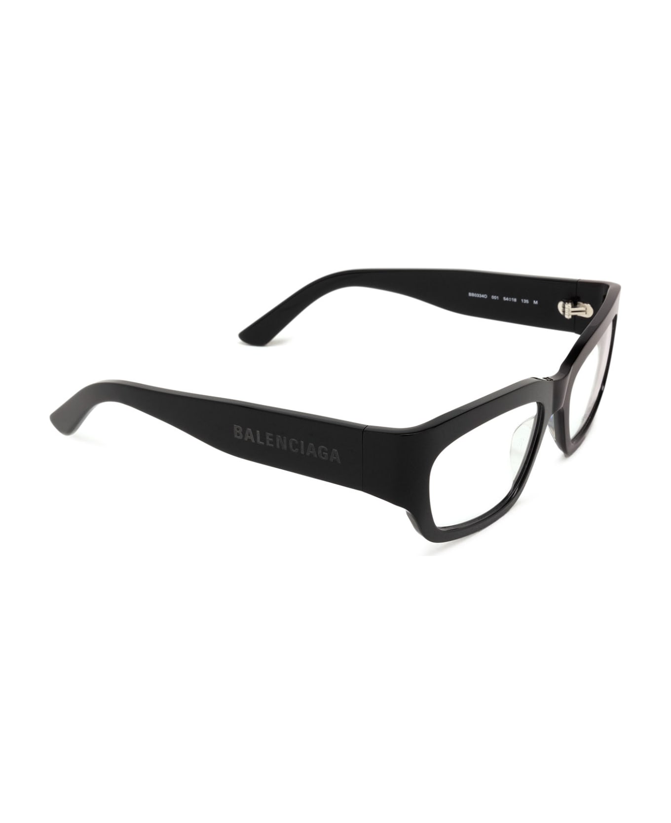 Balenciaga Eyewear Bb0334o Glasses - 001 BLACK BLACK TRANSPARENT