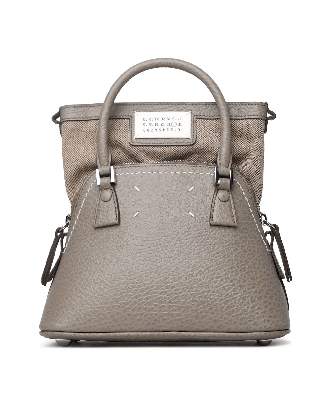 Maison Margiela Micro '5ac Classique' Bag In Dove-gray Leather - Grey