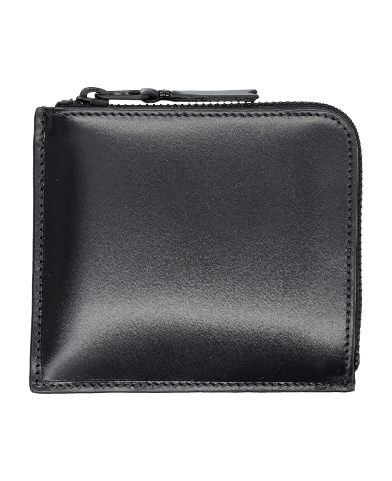 Comme des Garçons Wallet Very Black Zip Wallet - BLACK