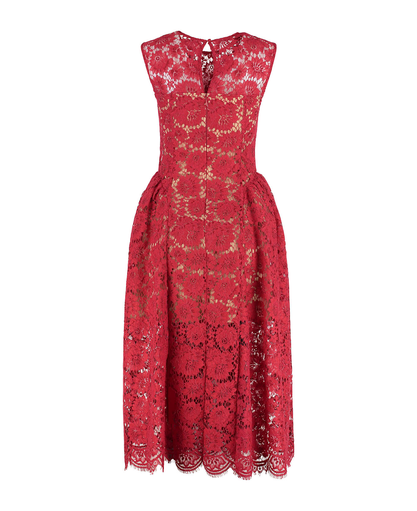 self-portrait Lace Midi Dress - red