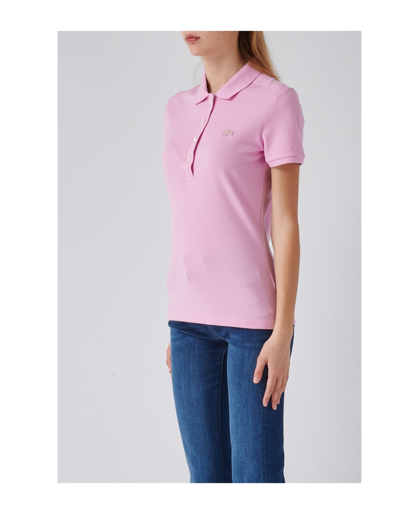 Lacoste Cotton T-shirt - ROSA ポロシャツ